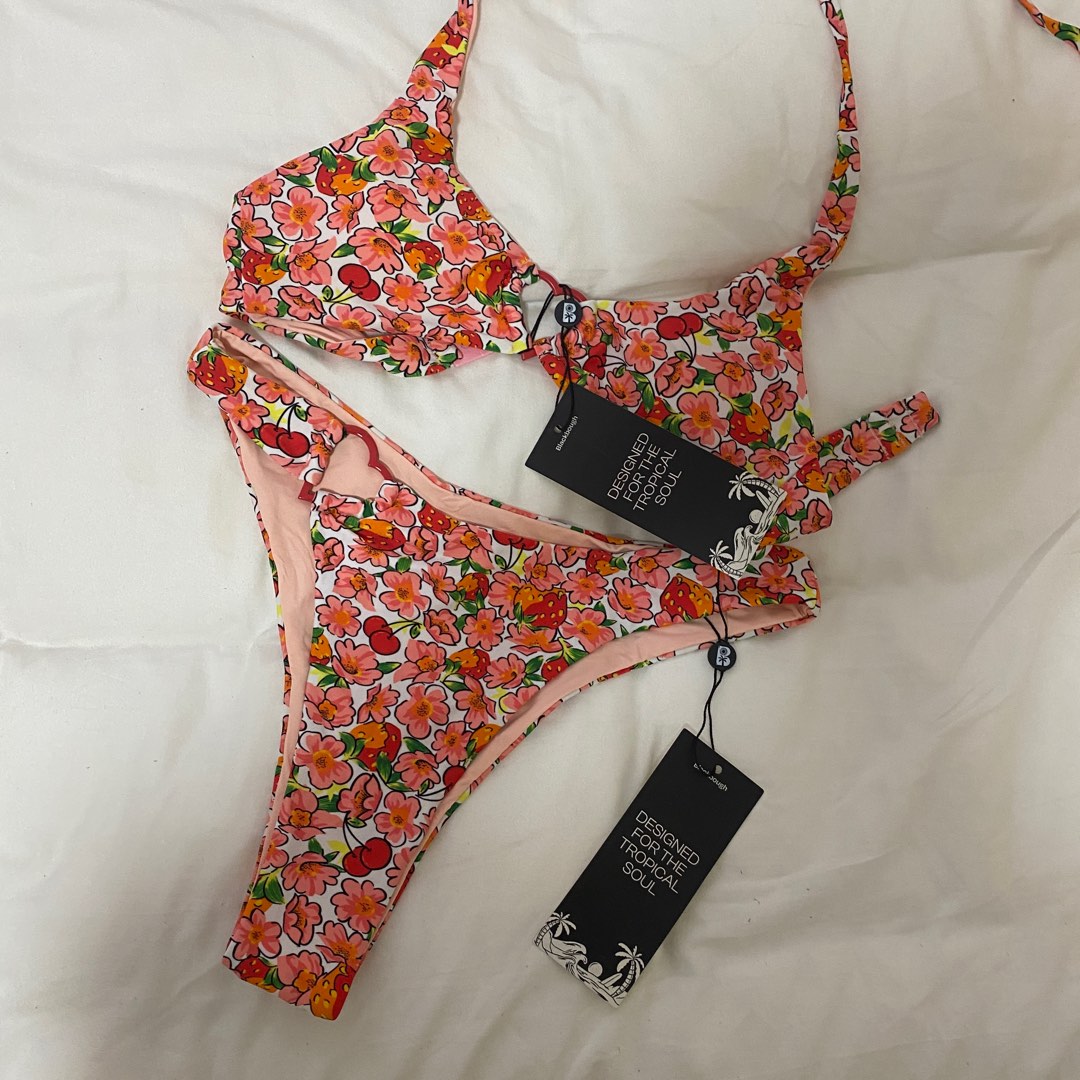 Blackbough Swim Berry Cherry Thea Bikini Set Women S Fashion Swimwear