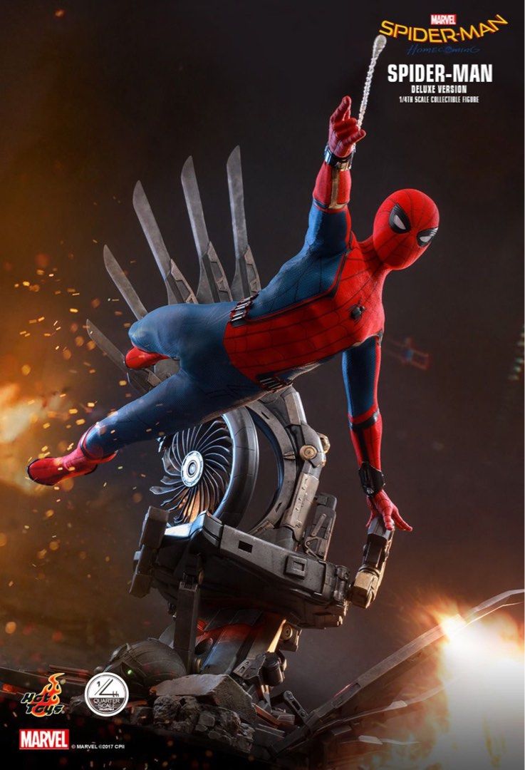 全新外啡盒從未開封 HOT TOYS QS015b SPIDER MAN HOMECOMING SPIDER MAN DELUXE VERSION 蜘蛛人返校日蜘蛛人 豪華版