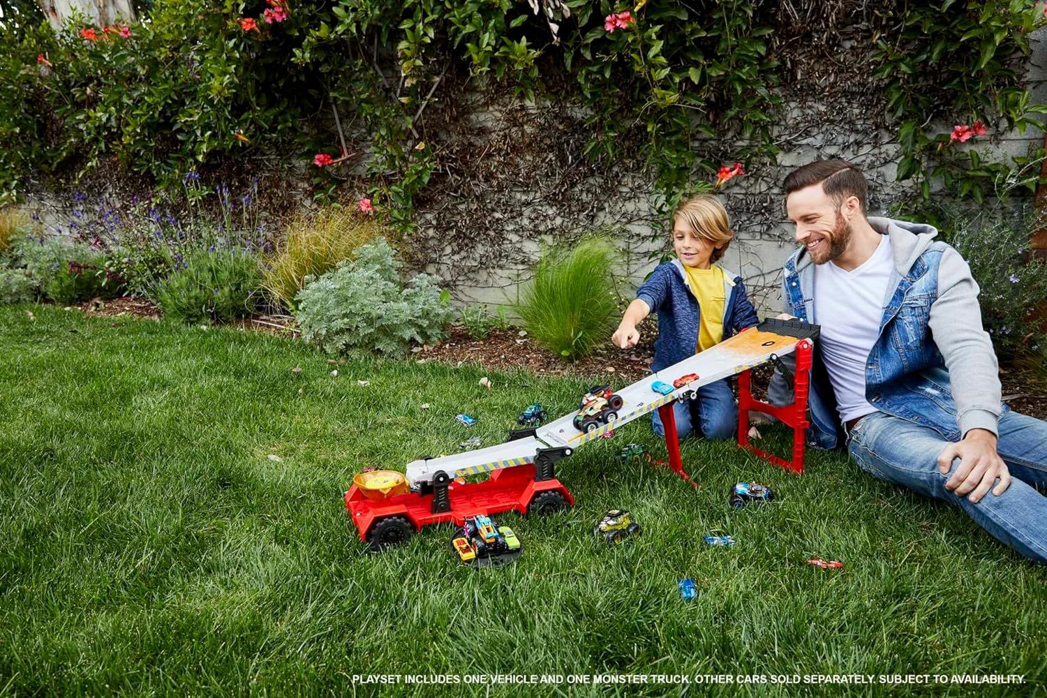 Hot Wheels Gfr Monster Trucks Downhill Race Go Play Set Hobbies Toys Toys Games On