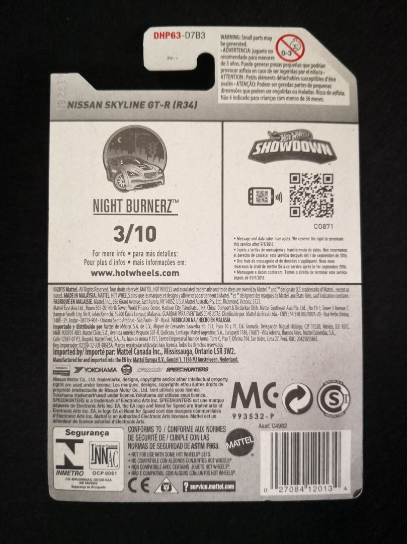 Hot Wheels Nissan Skyline GT R R34 Red Need For Speed Yokohama Hobbies Toys Toys Games On