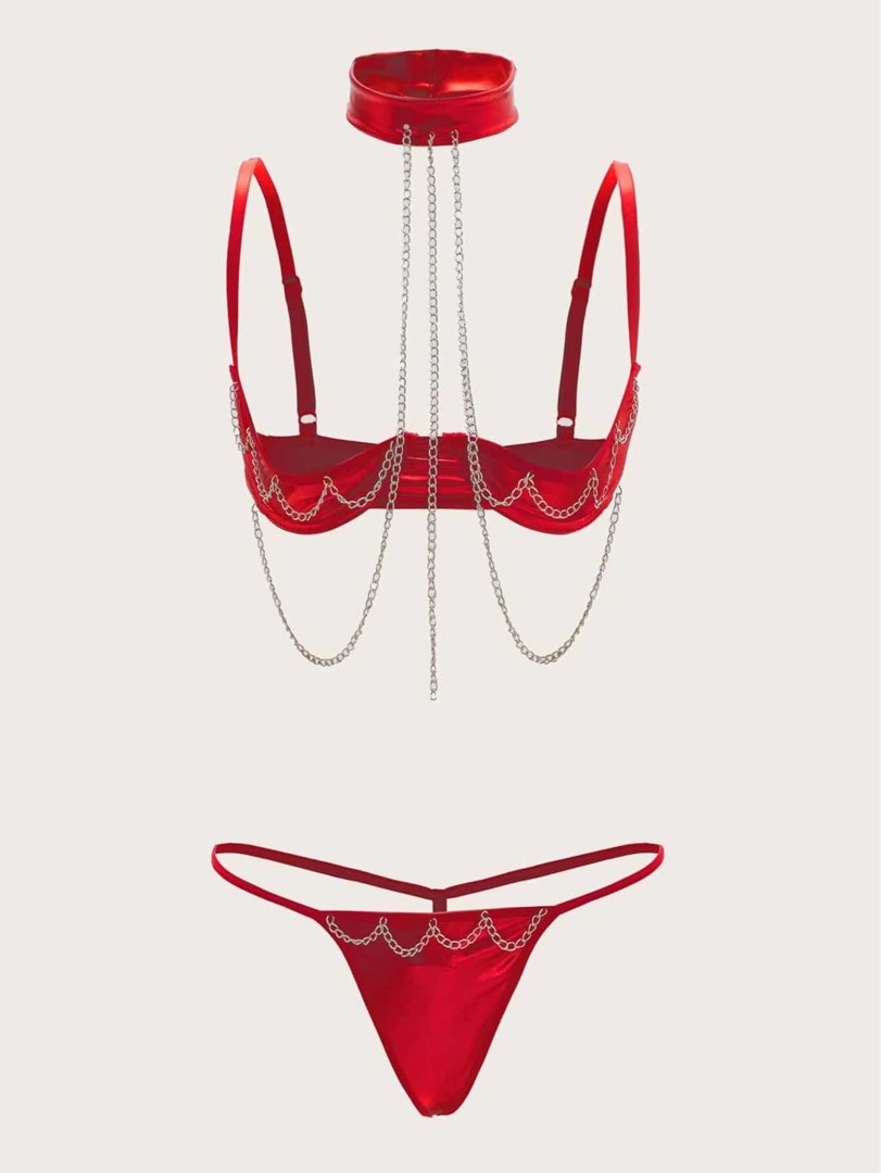 Red Hot Set Women S Fashion Undergarments Loungewear On Carousell