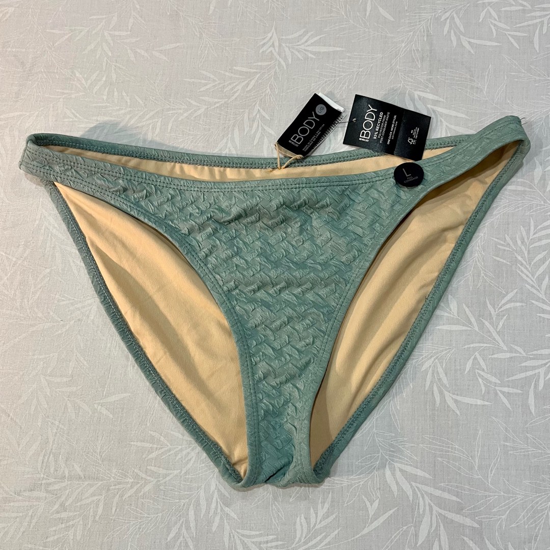 Cotton On Sage Green Bikini Bottom Weave Design Women S Fashion