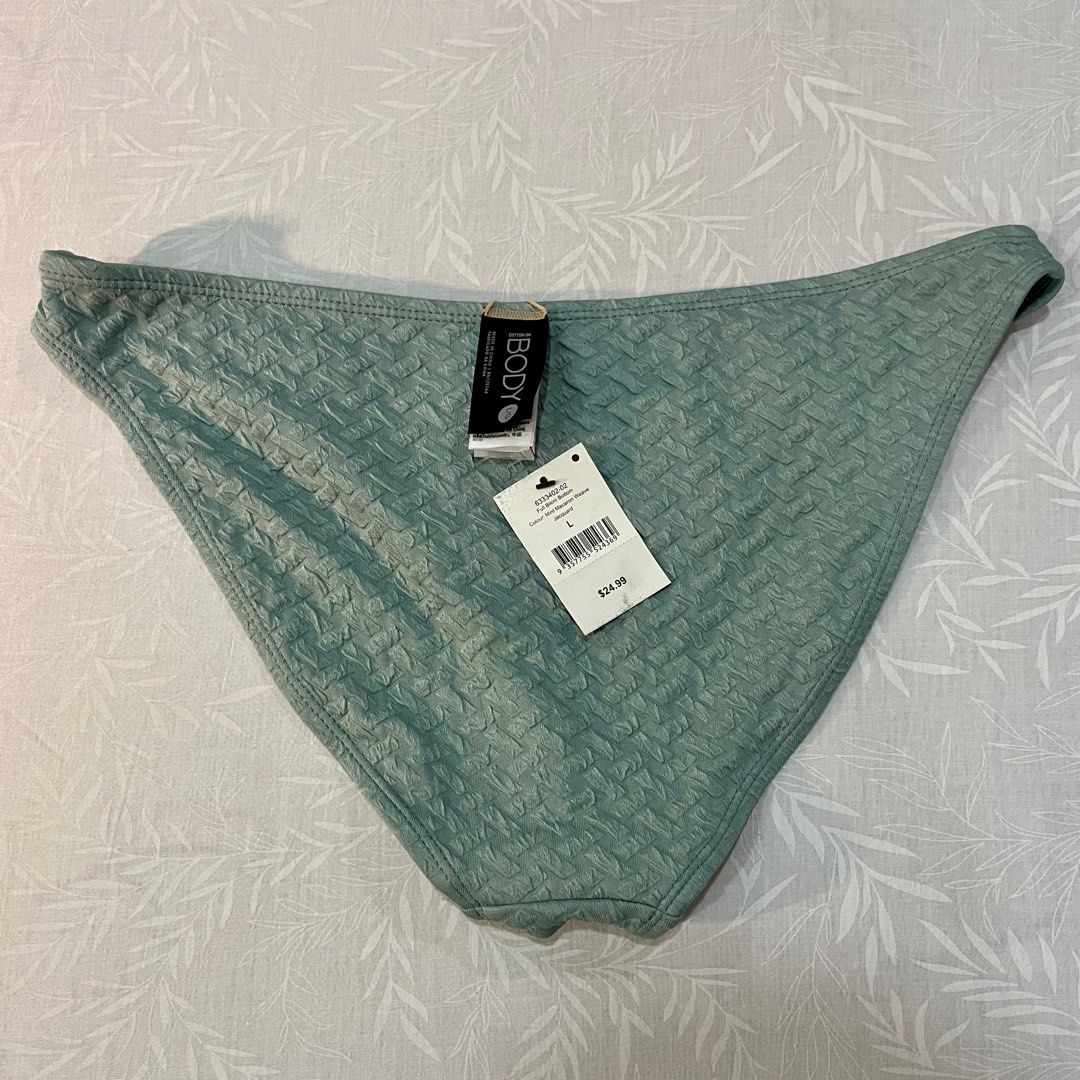 Cotton On Sage Green Bikini Bottom Weave Design Women S Fashion