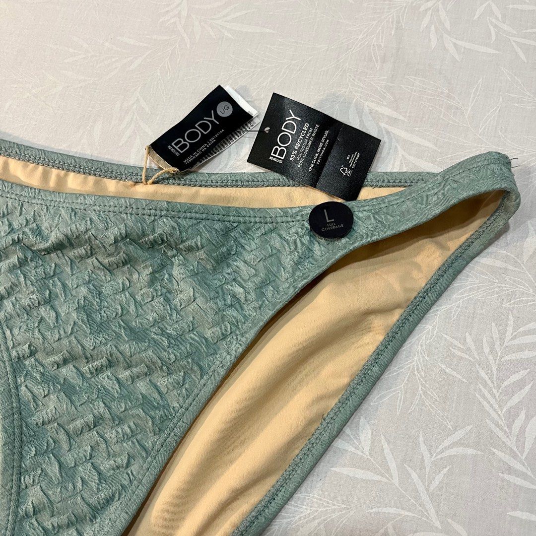 Cotton On Sage Green Bikini Bottom Weave Design Women S Fashion