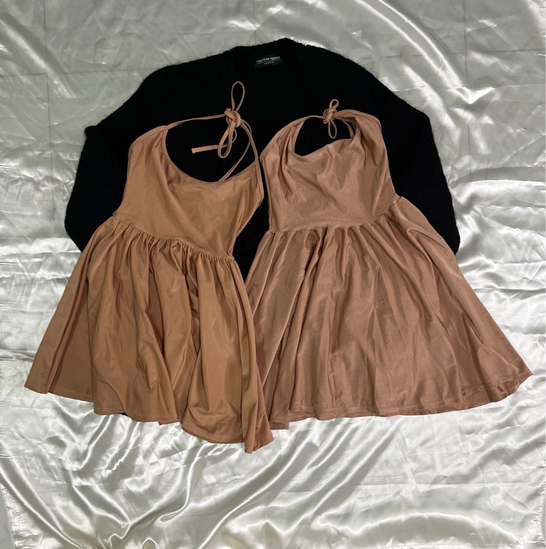 American Apparel Nude Tricot Dress Women S Fashion Dresses Sets Dresses On Carousell
