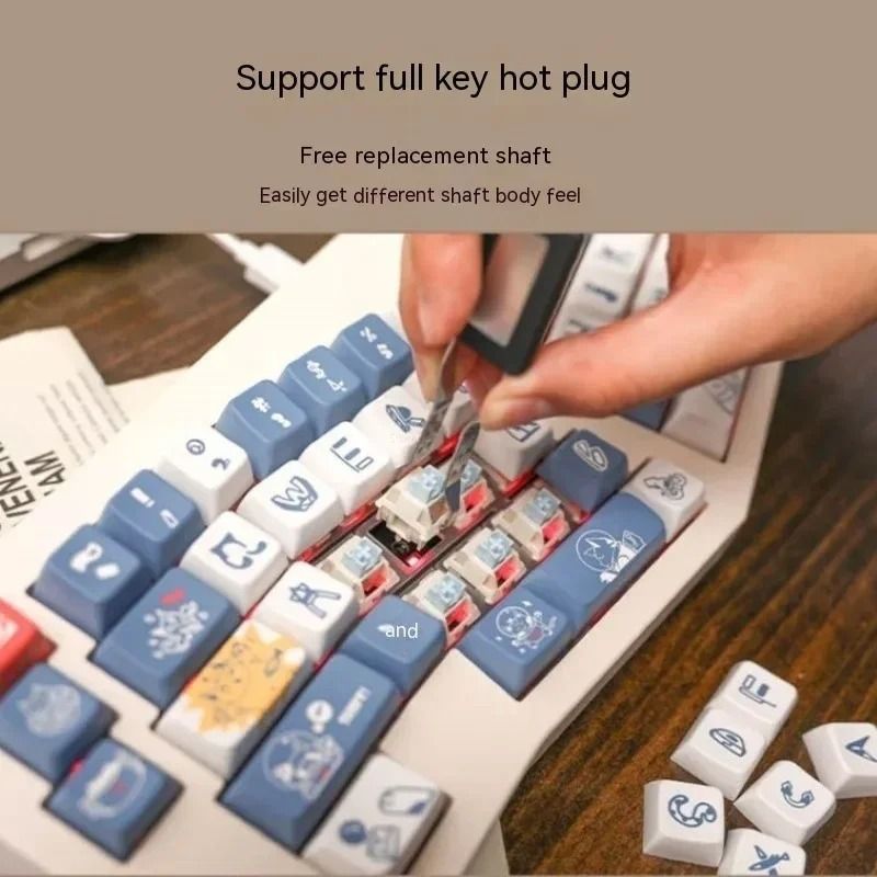 CIDOO ABM Alice Wireless Keyboard Kit GASKET Structure RGB Support QMK VIA Hot Swap Akko