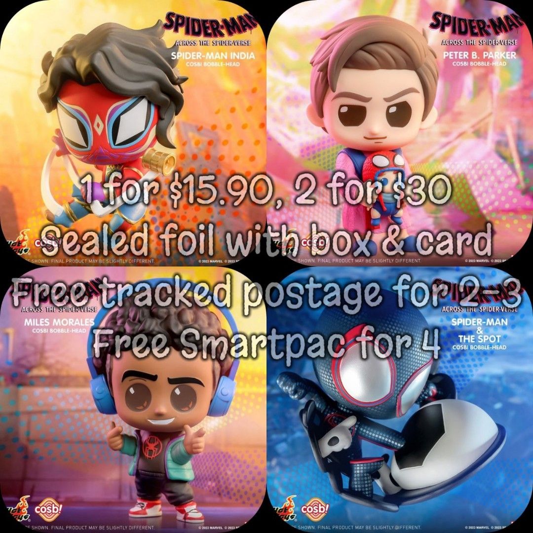 Wts Hot Toys Cosbi Spider Man Across The Spiderverse Blind Box Series