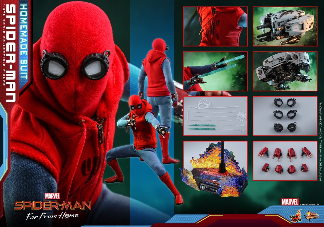 Hot Toys Mms Spider Man Far From Home Homemade Suit Hobbies Toys Toys Games On