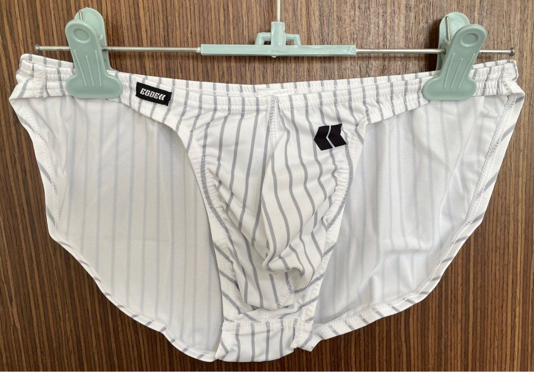 Egde Stp Super Low Rise Bikini Underwear White Stripe Men S Fashion