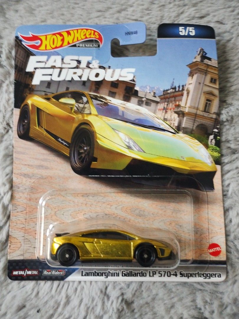 HOT WHEELS PREMIUM LAMBORGHINI GALLARDO LP SUPERLEGGERA GOLD FAST FURIOUS Hobbies