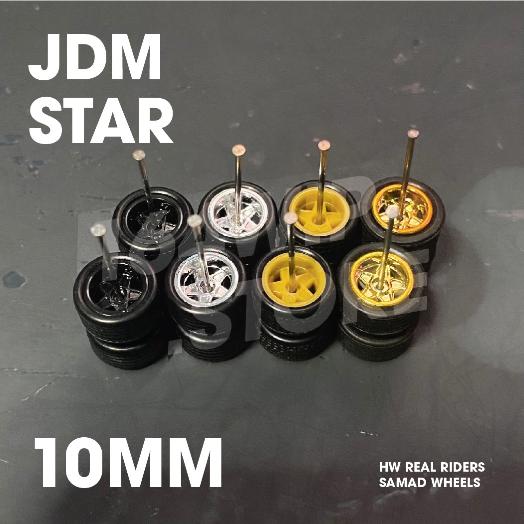 Hot Wheels Real Riders Wheels Mm Star Jdm Matt Gold Chrome Black Gold Hobbies Toys