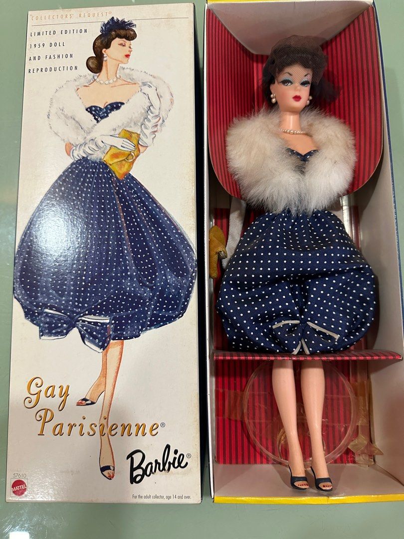 Gay Parisienne Barbie Doll Limited Edition 1959 Doll And Fashion Reproduction Hobbies Toys