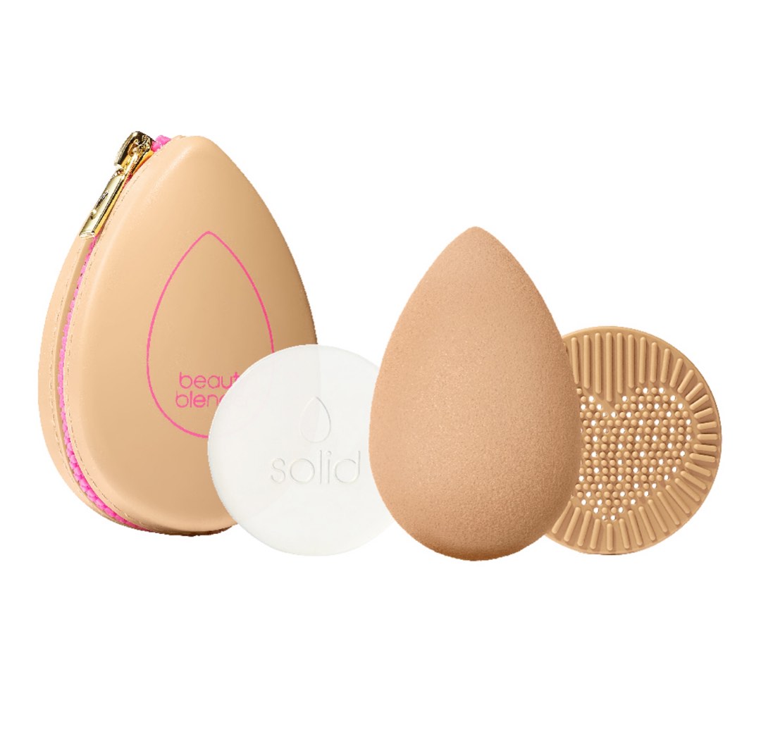 Beautyblender Nude Bronze Set Sponge Pouch Silicone Mat Cleanser