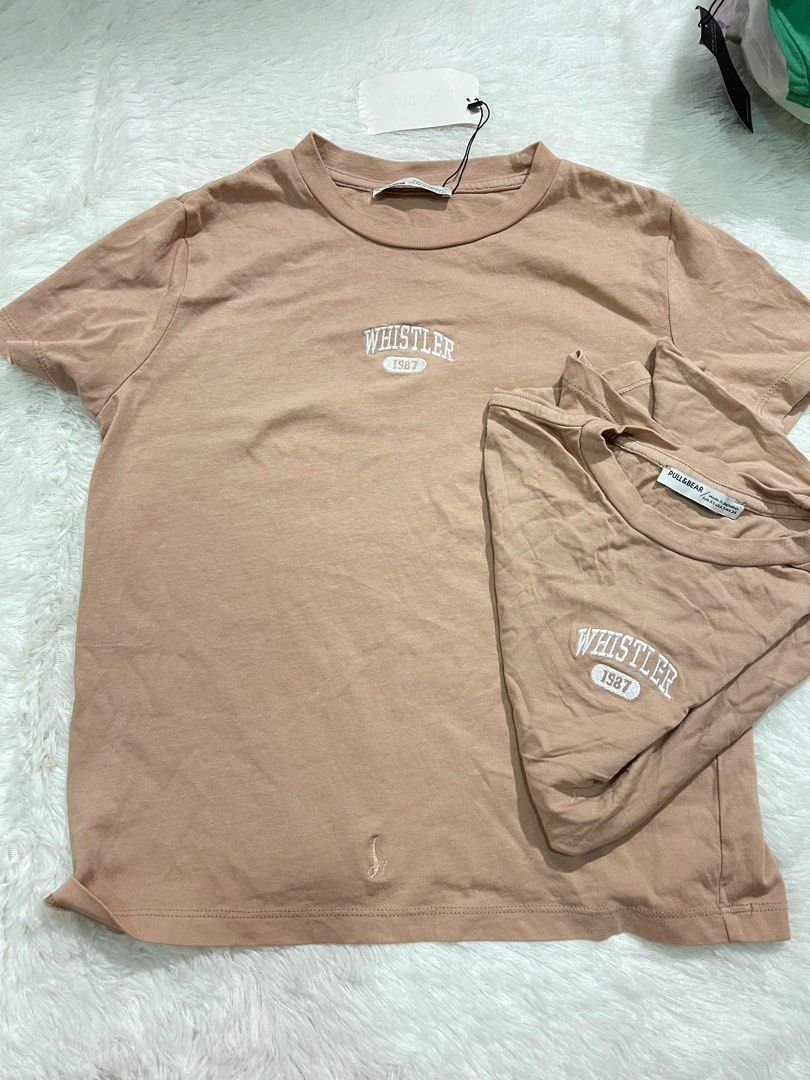 Bershka Nude Top Women S Fashion Tops Shirts On Carousell