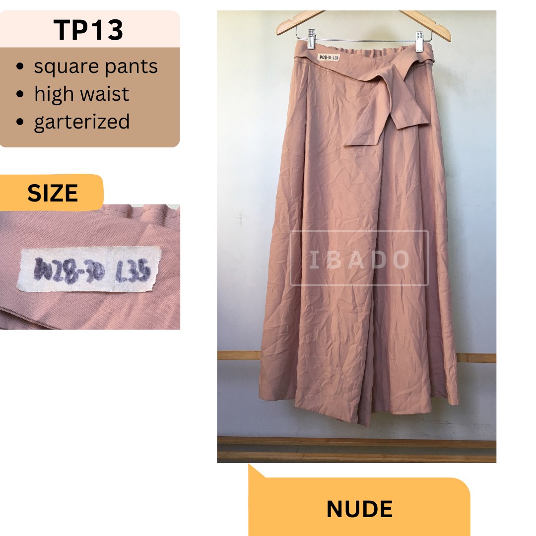 Preloved Nude Squarepants Women S Fashion Bottoms Other Bottoms On