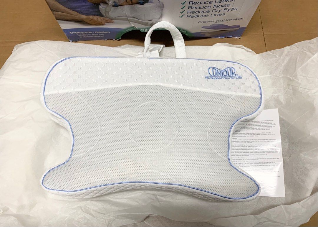 Contour CPAPMax 2 In 1 Cooling Plush CPAP Comfort Pillow Reduce Air