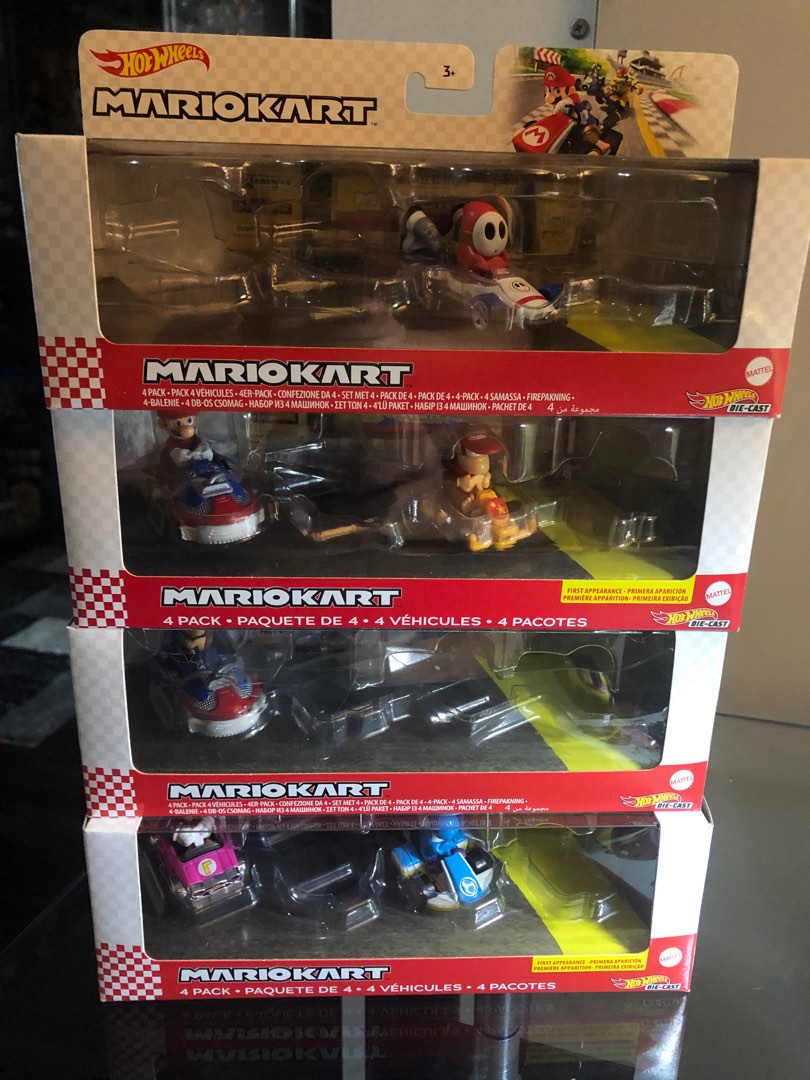 Hot Wheels Super Mario Kart Mario Waluigi Shy Guy Diddy Kong Yoshi Loose Set Hobbies Toys