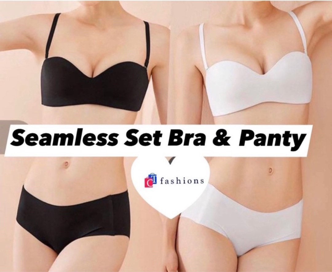 Seamless Non Wire Push Up Bra Panty Lingerie Set Women S Fashion Undergarments Loungewear