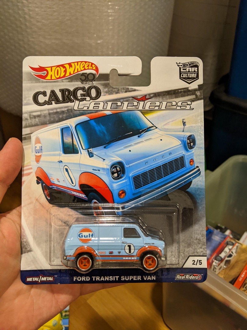 Hot Wheels Ford Transit Super Van Gulf Cargo Carriers Hobbies Toys Toys Games On Carousell