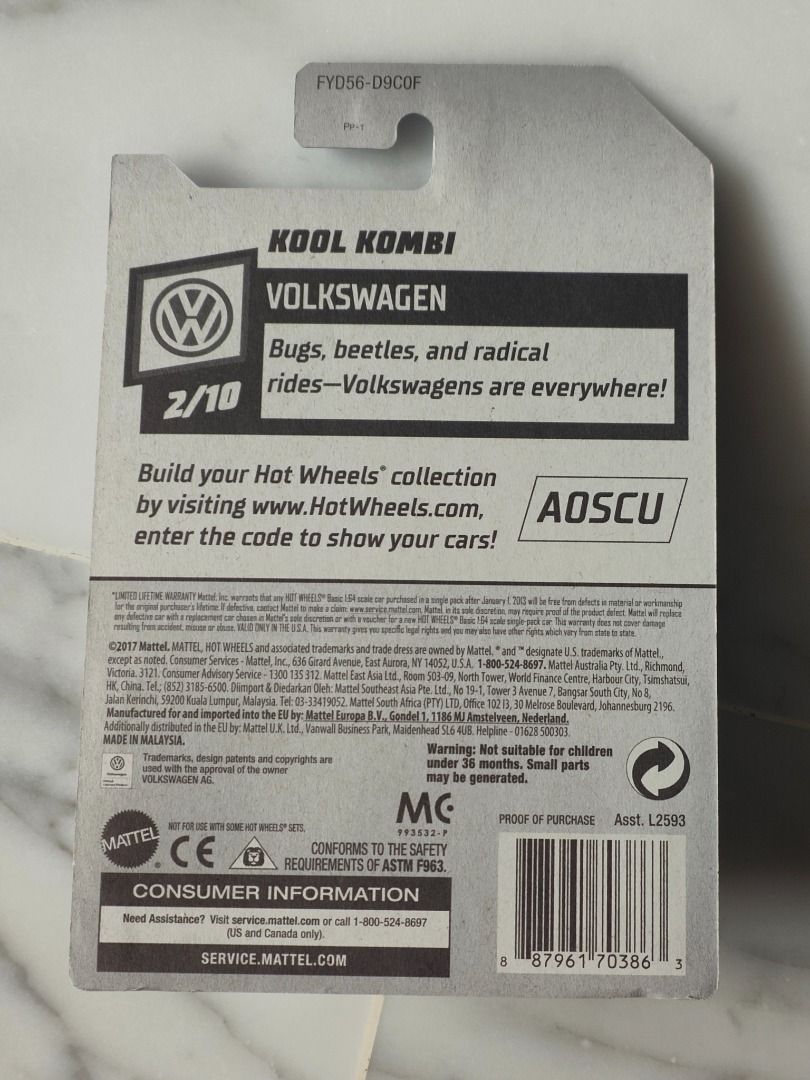 Hot Wheels Kool Kombi Mainline With Magnus Walker Urban Outlaw Livery Hobbies Toys Toys