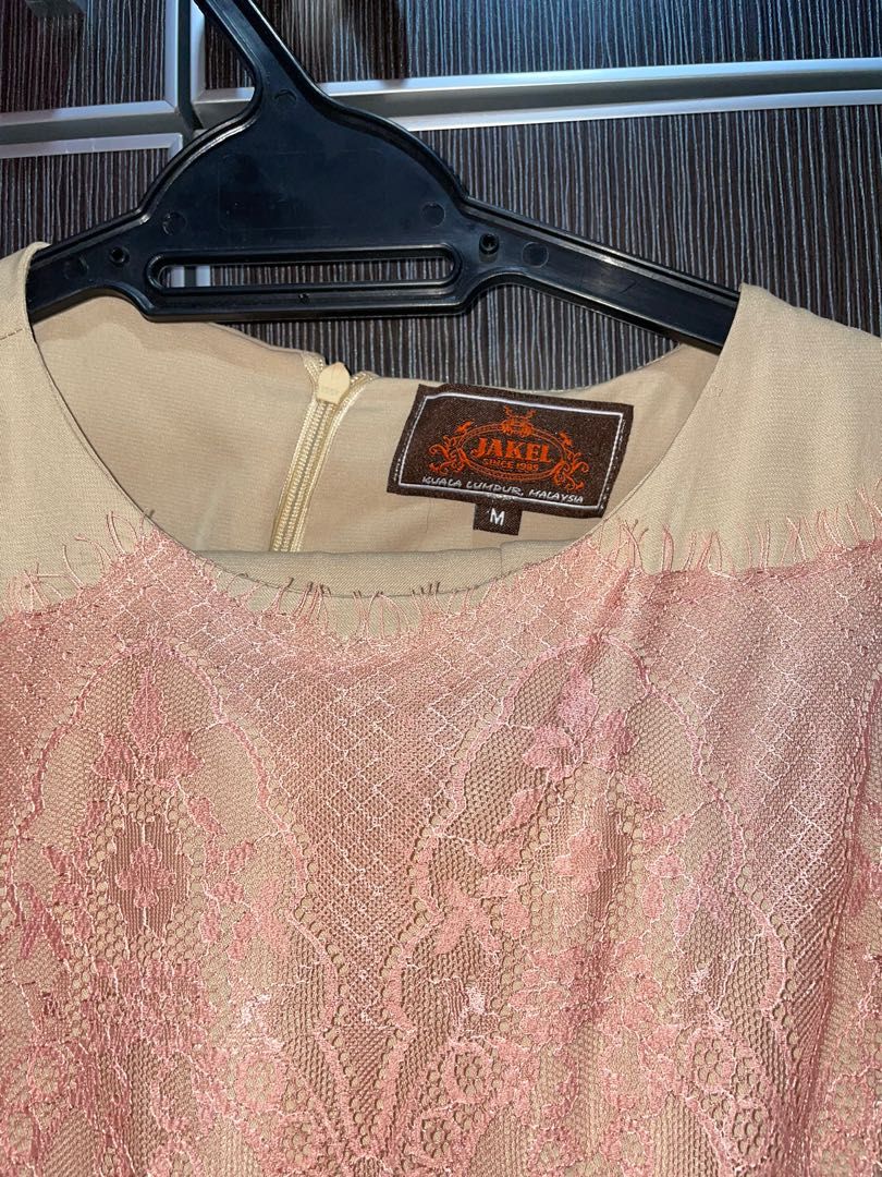 Jakel Baju Kurung Pink Nude Women S Fashion Muslimah Fashion Baju