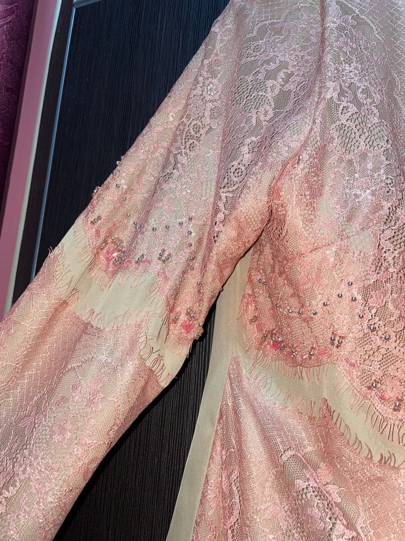 Jakel Baju Kurung Pink Nude Women S Fashion Muslimah Fashion Baju Kurung Sets On Carousell