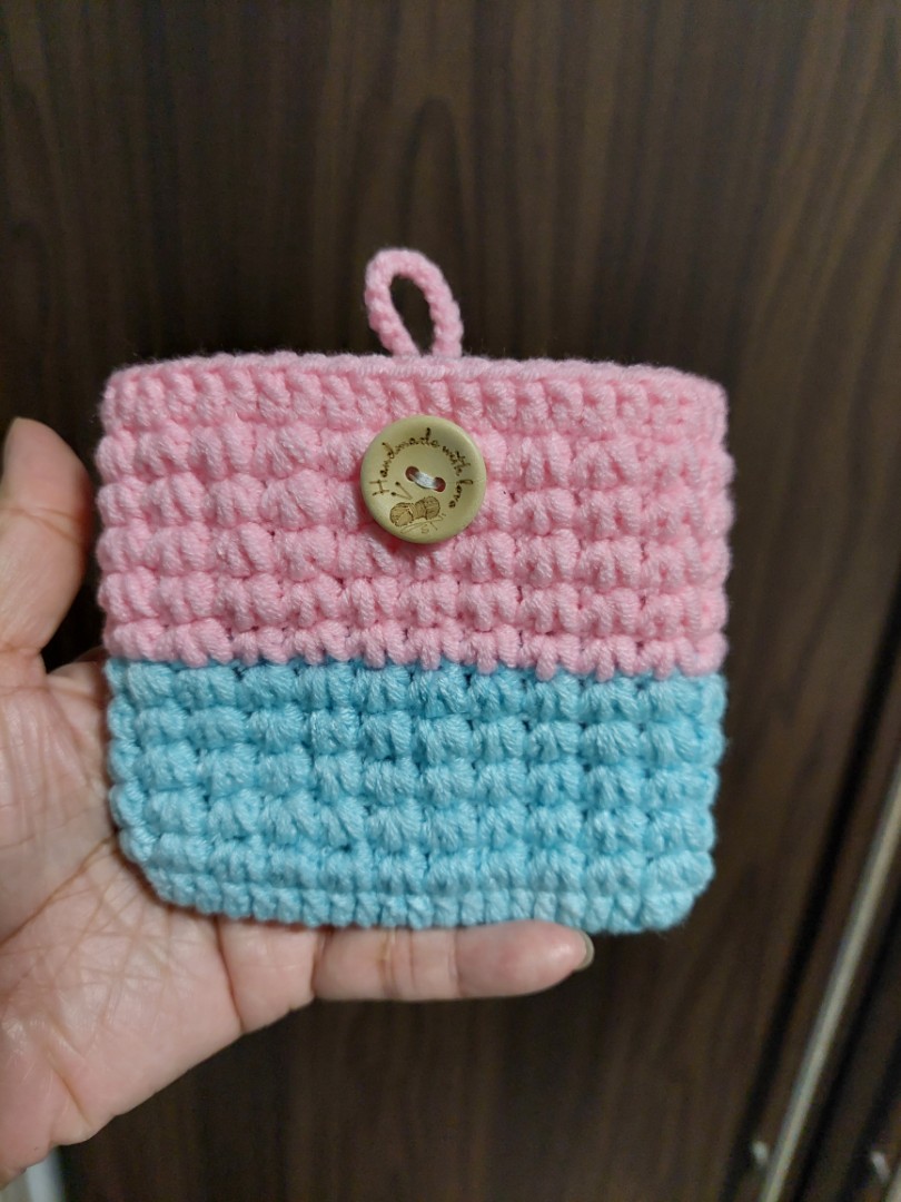 Crochet Pouch Hobbies Toys Stationery Craft Handmade Craft On