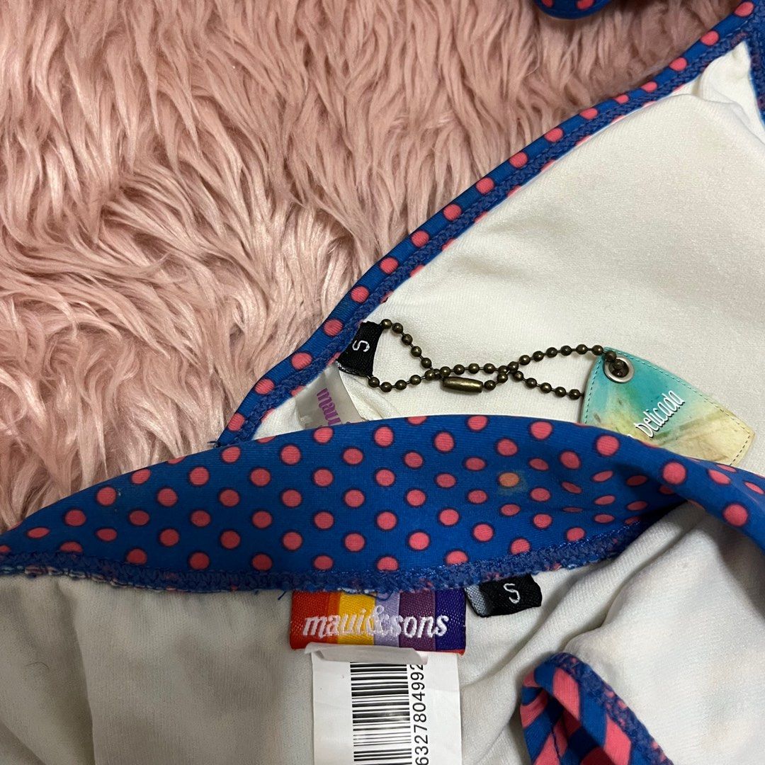 Maui Sons Stripe Polka Dots Bikini Set Women S Fashion Swimwear