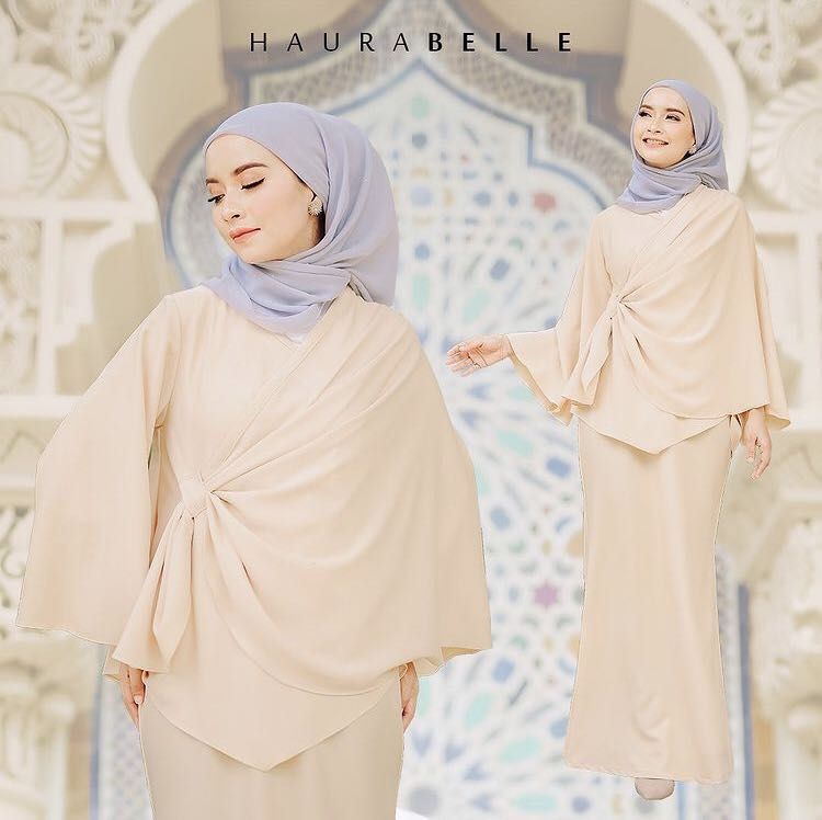 Haurabelle Camela Kaftan In Nude Women S Fashion Muslimah Fashion