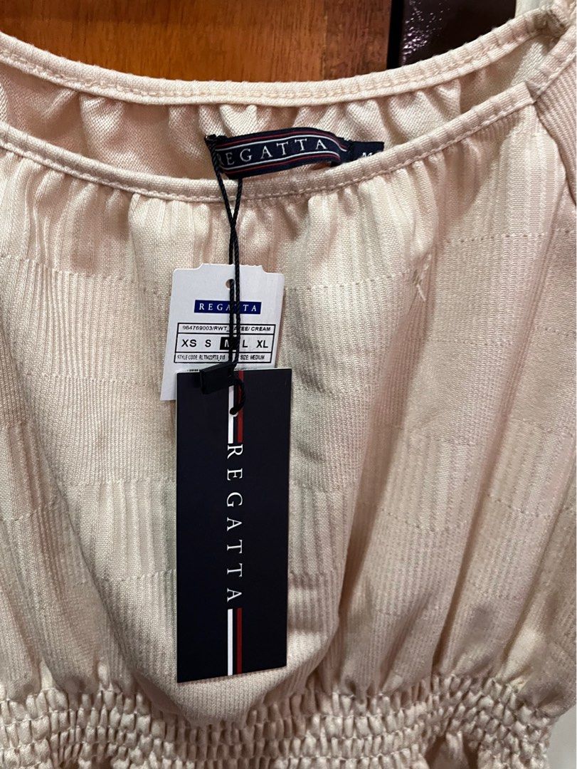 Bnwt Regatta Nude Puff Sleeve Top On Carousell
