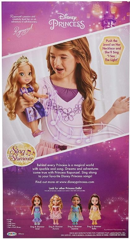 Hot Disney Princess Rapunzel Doll Sing Shimmer Sing With Rapu Hobbies Toys Toys Games