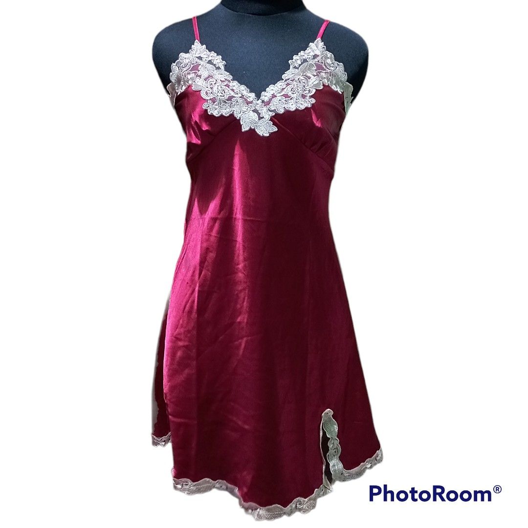 Rebecca Kimono Lingerie Set Bahan Satin Sleepwear Lingerie Fesyen