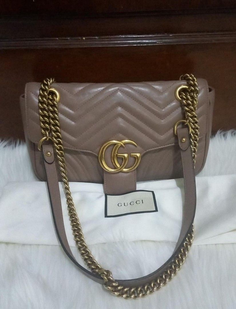Gucci Marmont Small Nude With Db Barang Mewah Tas Dompet Di Carousell