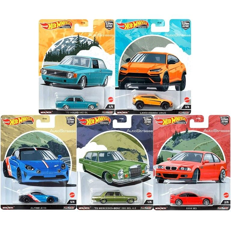Hot Wheels Premium Auto Strasse Mercedes Benz SEL Lamborghini Urus BMW M E