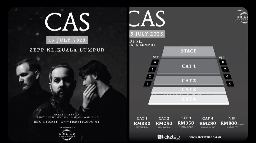 WTS Cigarettes After Sex CAT 2 Tickets Vouchers Event Tickets On