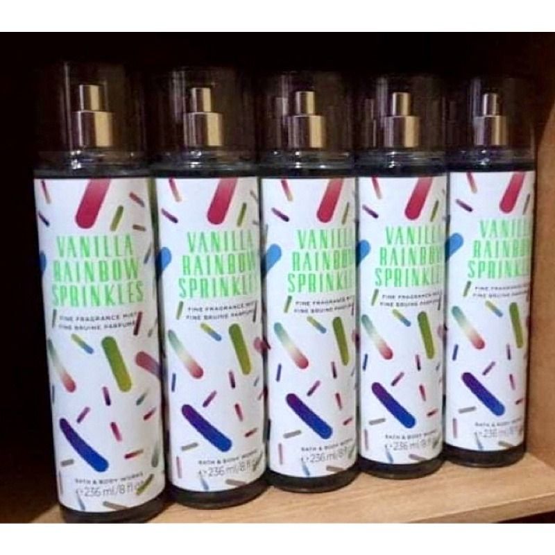 Authentic US CANADA Vanilla Rainbow Sprinkles Bath And Body Works Fragrance Mist BBW
