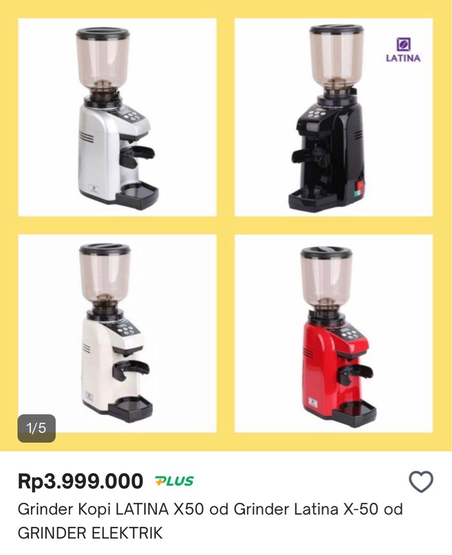 Grinder Kopi Latina X Second Ada Unit Mau Upgrade Grinder Kitchen Appliances Di Carousell