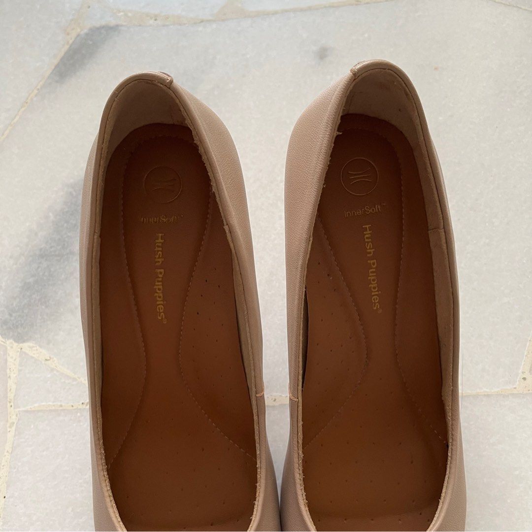 Hush Puppies Nude Heels Women S Fashion Footwear Heels On Carousell