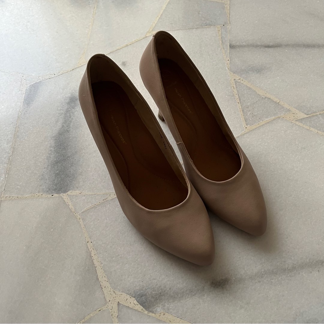 Hush Puppies Nude Heels Women S Fashion Footwear Heels On Carousell