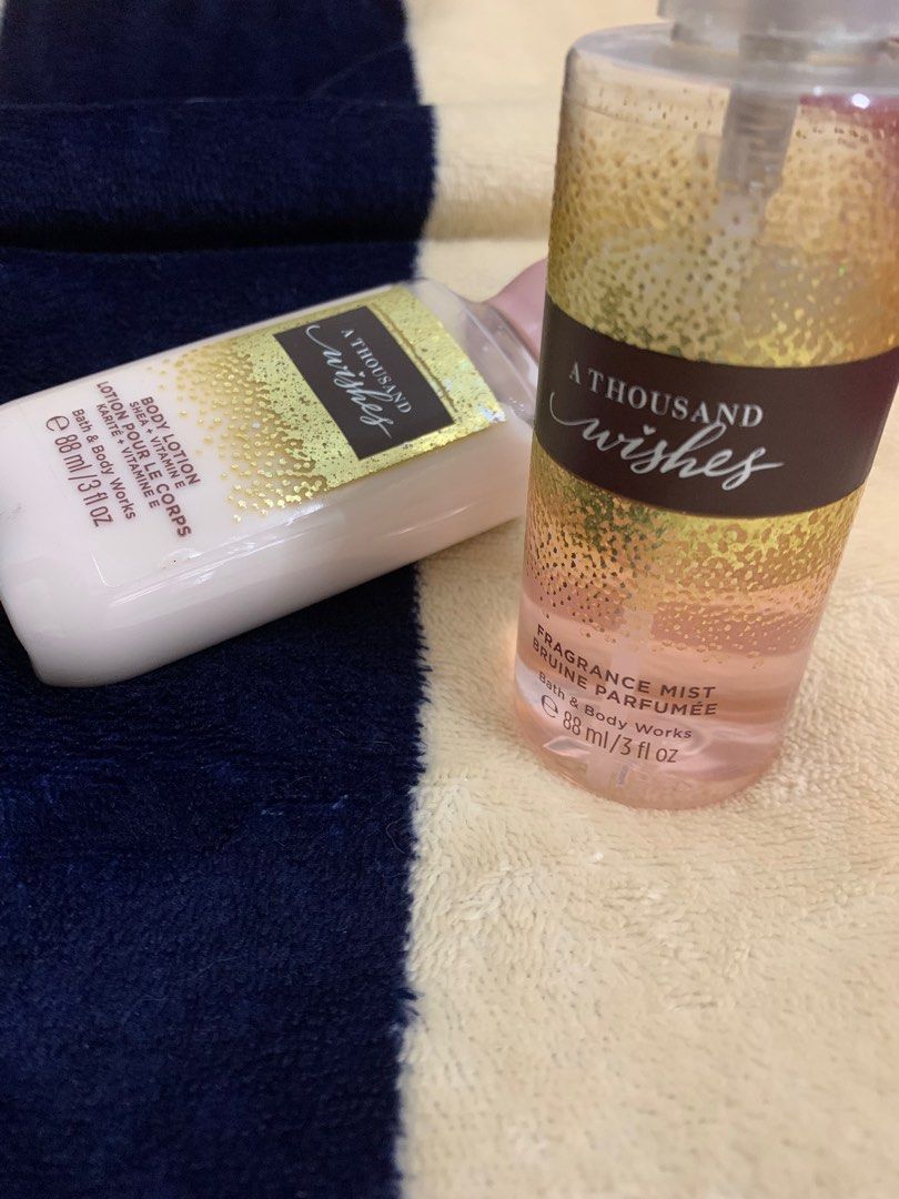 Bbw A Thousan Wishes Travel Body Mist Lotion Beauty Personal Care