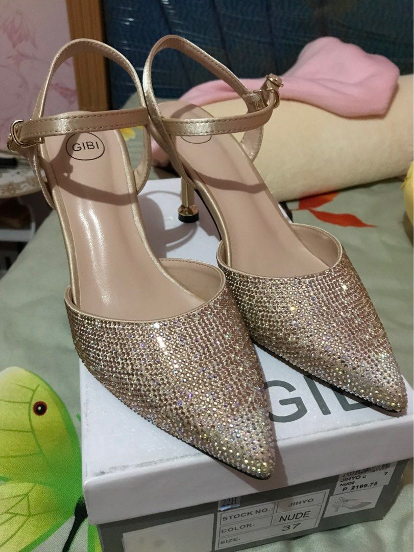 Gibi Nude Jihyo Wedding Heels Women S Fashion Footwear Heels On