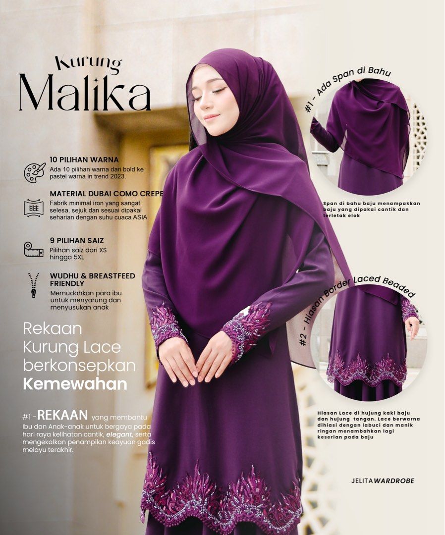 Kurung Malika Nude Women S Fashion Muslimah Fashion Baju Kurung