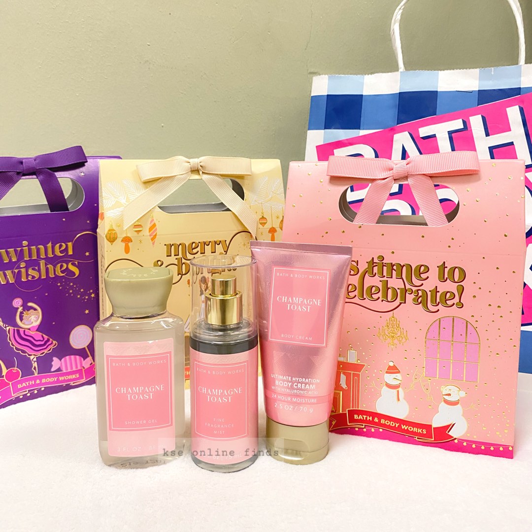 BBW Champagne Toast Travel Gift Set Beauty Personal Care Fragrance Deodorants On Carousell