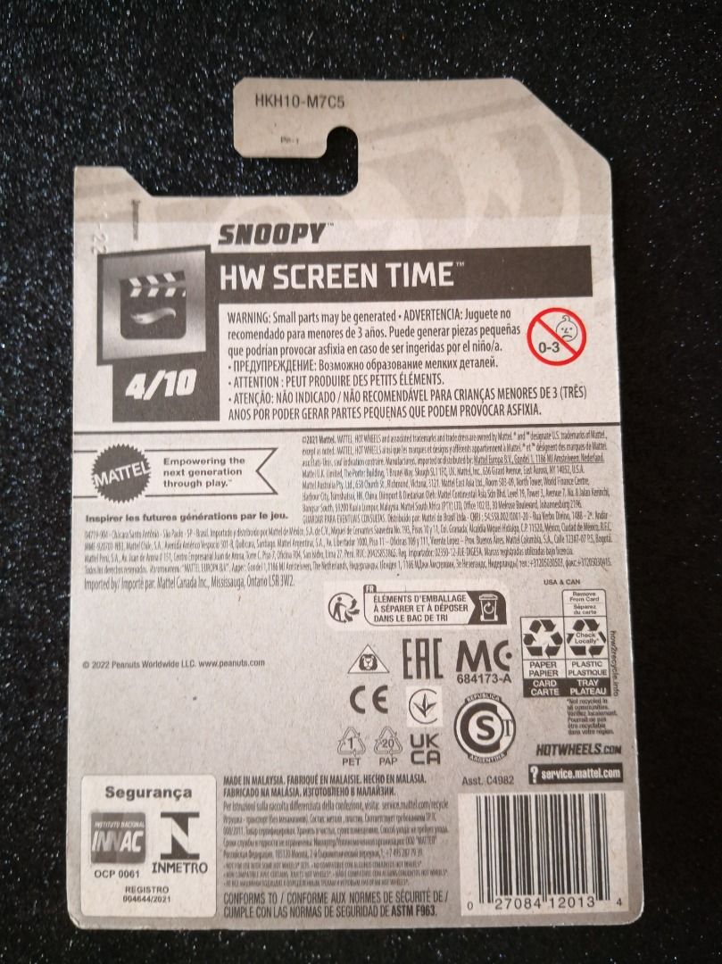 Hot Wheels Peanuts Snoopy Screen Time Hobbies Toys Toys Games On Carousell