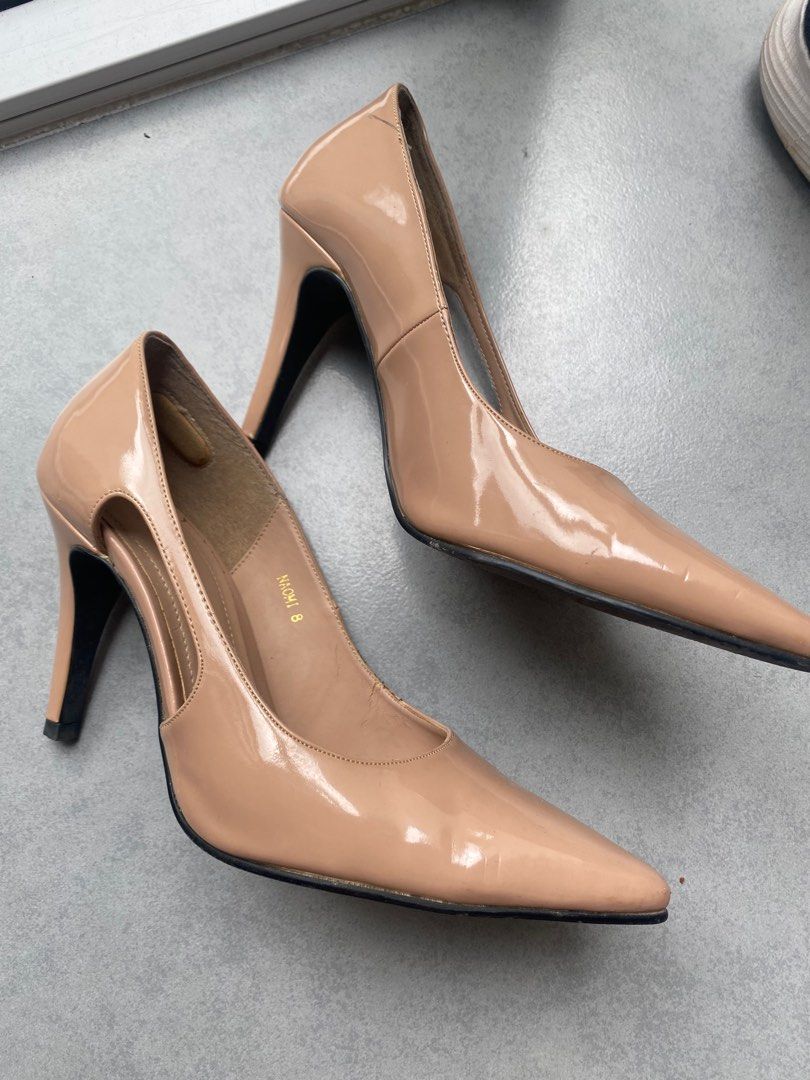 Nude Parisian Heels Women S Fashion Footwear Heels On Carousell