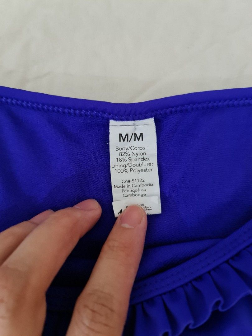 Used Twice Blue Violet Self Tie Bikini Women S Fashion Swimwear