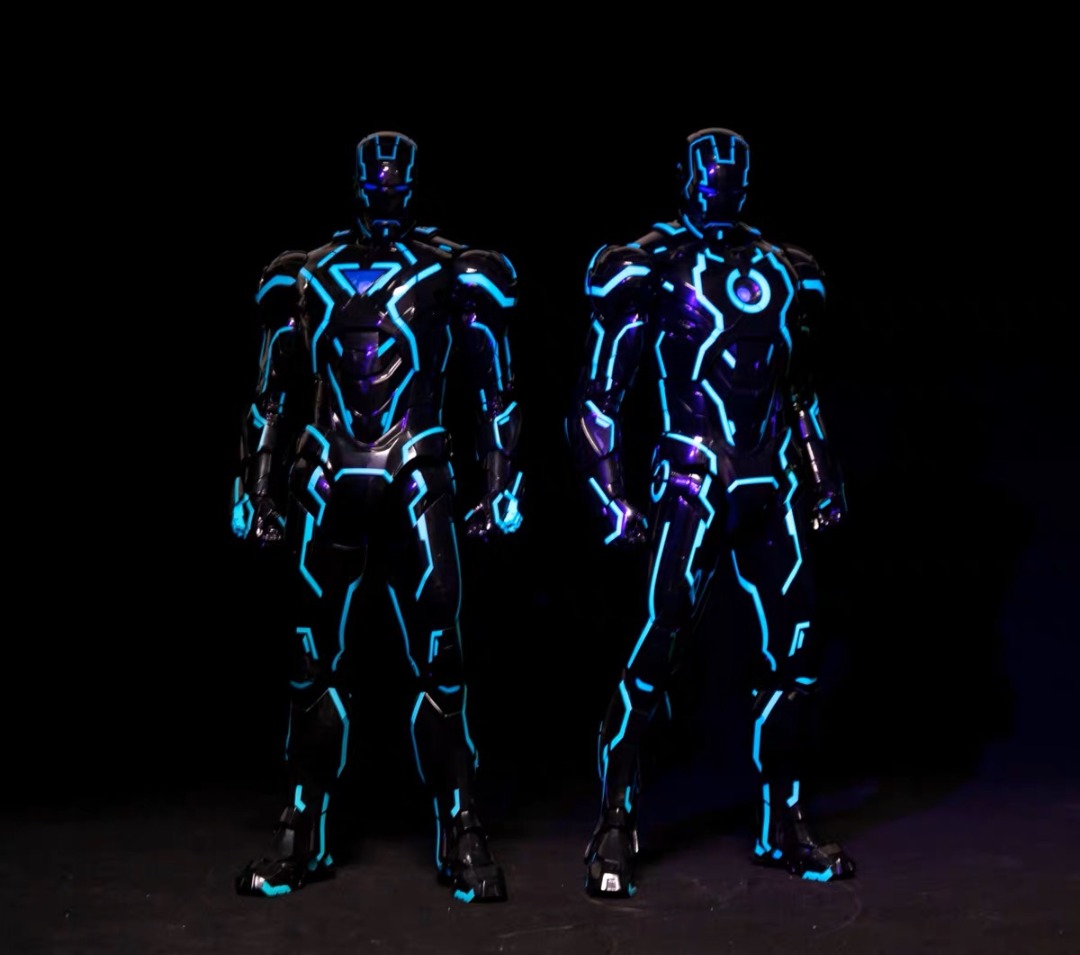 Hottoys hot toys 1 6 diecast Neon Tech 1 0 iron man ironman mark IV 4 MMS485D24 連Mark 6裝甲 興趣及遊戲