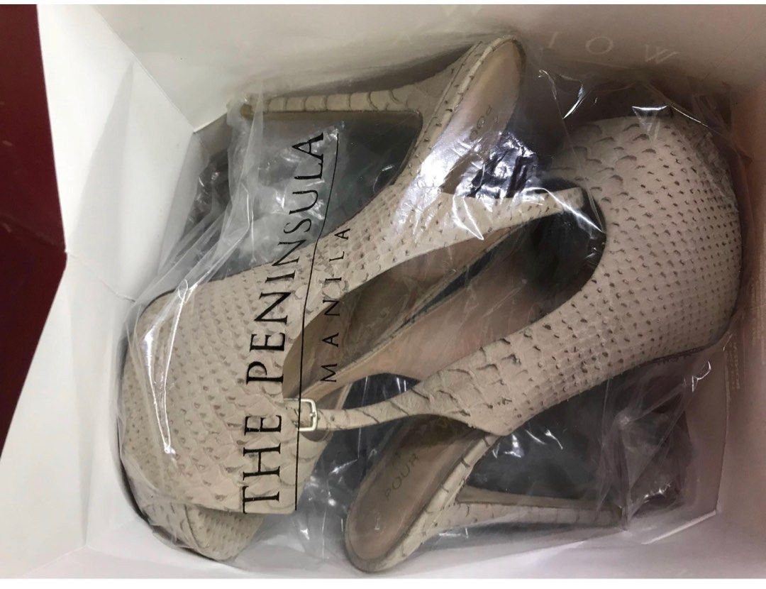 Black Sold And Nude Sling Back Heels On Carousell