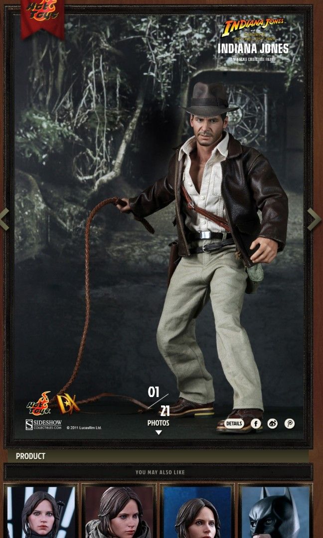 全新啡盒未開 hot toys HOTTOYS DX Indiana Jones Raiders of the Lost Ark