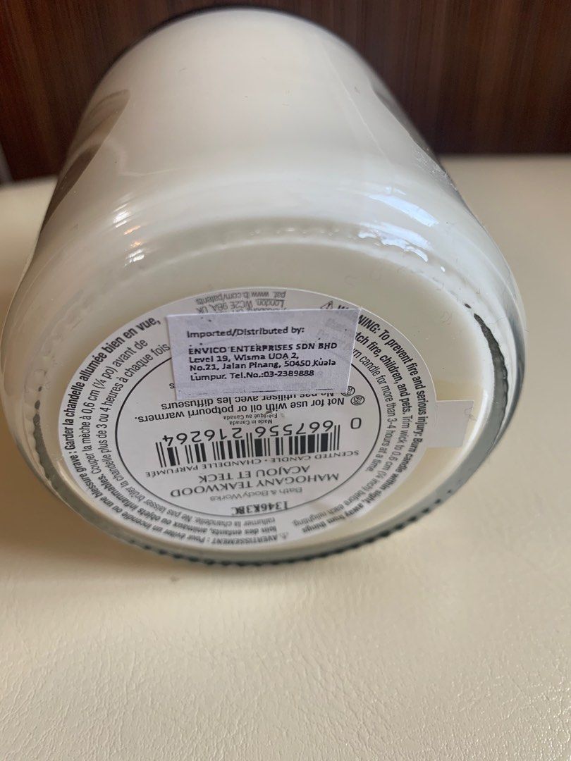 Bbw Mahogany Teakwood Wick Candle Furniture Home Living Home